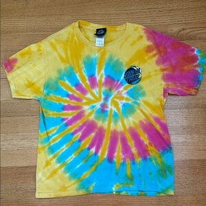Santa Cruz Skateboards Tie Dye Short Sleeve Tee YL